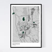 Load image into Gallery viewer, Naypyidaw City Map Print
