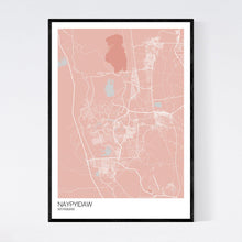 Load image into Gallery viewer, Naypyidaw City Map Print