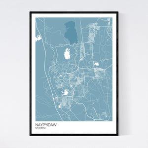 Naypyidaw City Map Print