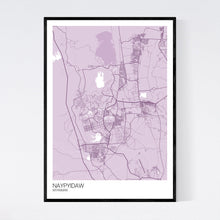 Load image into Gallery viewer, Naypyidaw City Map Print