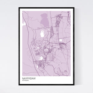 Naypyidaw City Map Print