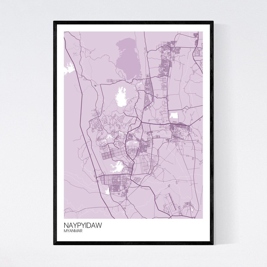 Naypyidaw City Map Print