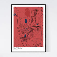 Load image into Gallery viewer, Naypyidaw City Map Print