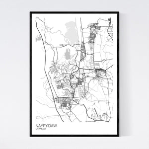 Naypyidaw City Map Print
