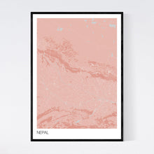 Load image into Gallery viewer, Nepal Country Map Print