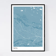 Load image into Gallery viewer, Nepal Country Map Print