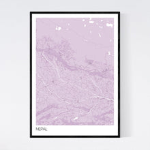 Load image into Gallery viewer, Nepal Country Map Print