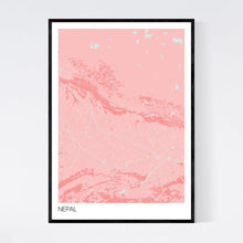 Load image into Gallery viewer, Nepal Country Map Print