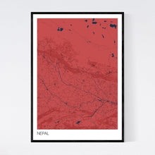 Load image into Gallery viewer, Nepal Country Map Print