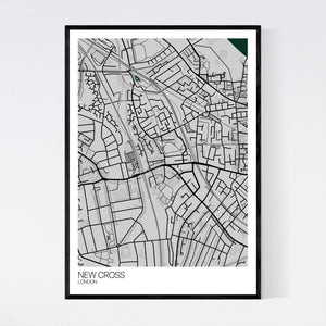 New Cross Neighbourhood Map Print