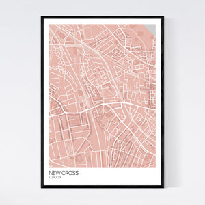 New Cross Neighbourhood Map Print