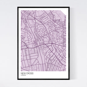 New Cross Neighbourhood Map Print