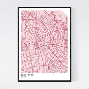 New Cross Neighbourhood Map Print
