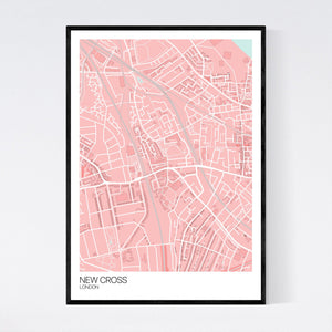 New Cross Neighbourhood Map Print