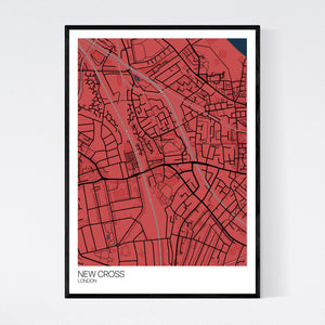 New Cross Neighbourhood Map Print