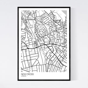 New Cross Neighbourhood Map Print