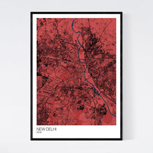 Load image into Gallery viewer, New Delhi City Map Print