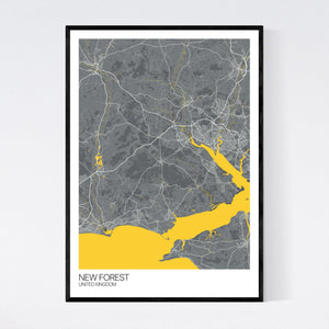 New Forest Region Map Print