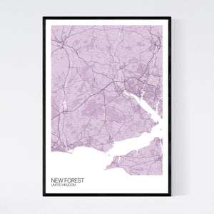 New Forest Region Map Print