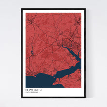 Load image into Gallery viewer, New Forest Region Map Print