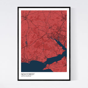 New Forest Region Map Print