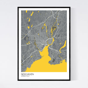 New Haven City Map Print