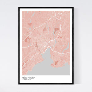 Map of New Haven, Connecticut