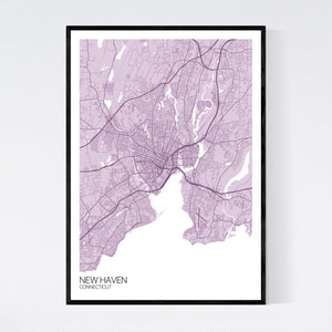 New Haven City Map Print