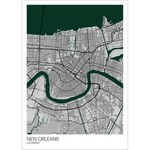 Map of New Orleans, Louisiana