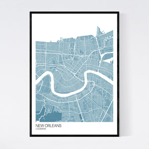 New Orleans City Map Print