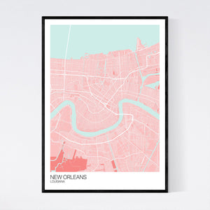 New Orleans City Map Print