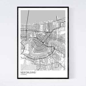 New Orleans City Map Print