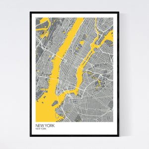 New York City Map Print