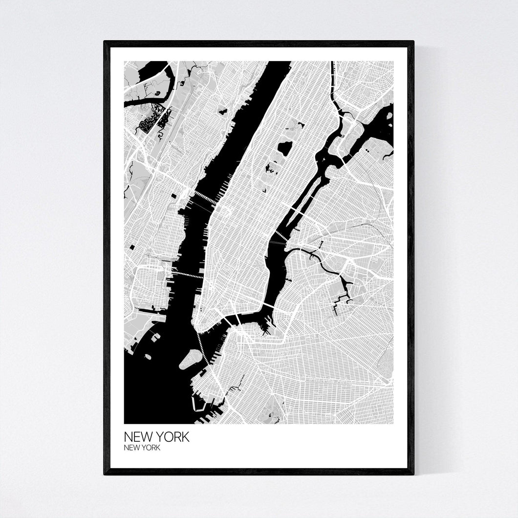 New York City Map Print