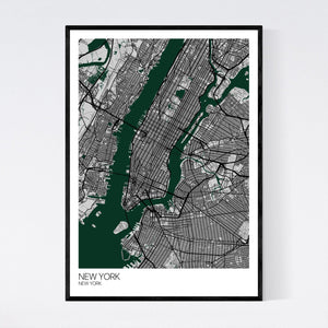 New York City Map Print