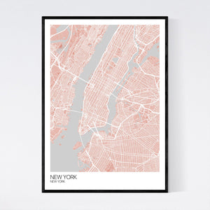 New York City Map Print