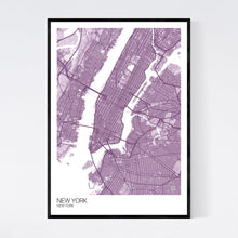 Load image into Gallery viewer, New York City Map Print