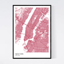 Load image into Gallery viewer, New York City Map Print