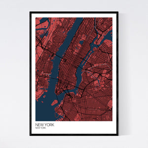 New York City Map Print