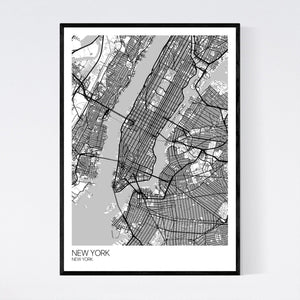 New York City Map Print