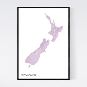 Map of New Zealand, Australaisa