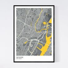 Load image into Gallery viewer, Newark City Map Print