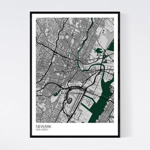 Newark City Map Print