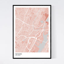 Load image into Gallery viewer, Newark City Map Print