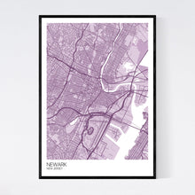 Load image into Gallery viewer, Newark City Map Print