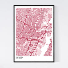 Load image into Gallery viewer, Newark City Map Print