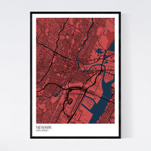 Load image into Gallery viewer, Newark City Map Print