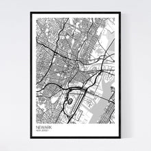 Load image into Gallery viewer, Newark City Map Print
