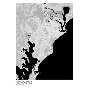 Map of Newcastle, Australia