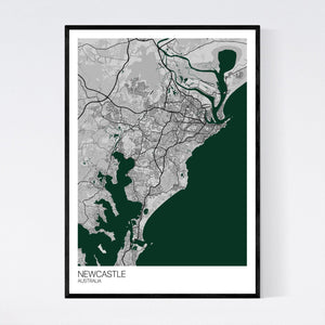 Newcastle City Map Print